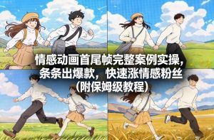 情感动画首尾帧完整案例实操,条条出爆款,快速涨情感粉丝(附保姆级教程)-网创资源总站