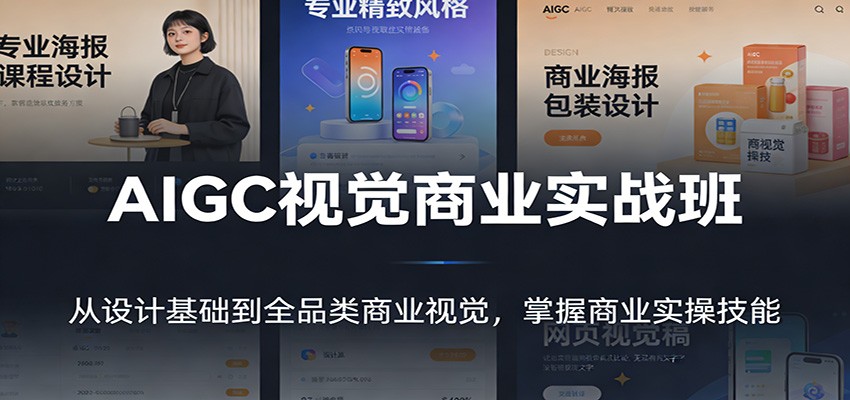 AIGC视觉商业实战班：从设计基础到全品类商业视觉，掌握商业实操技能-网创资源总站