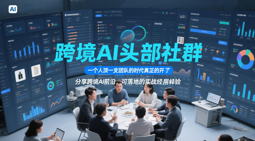 跨境AI头部社群，一个人顶一支团队的时代真正的开始了，分享跨境AI前沿，可落地的实战经验-网创资源总站