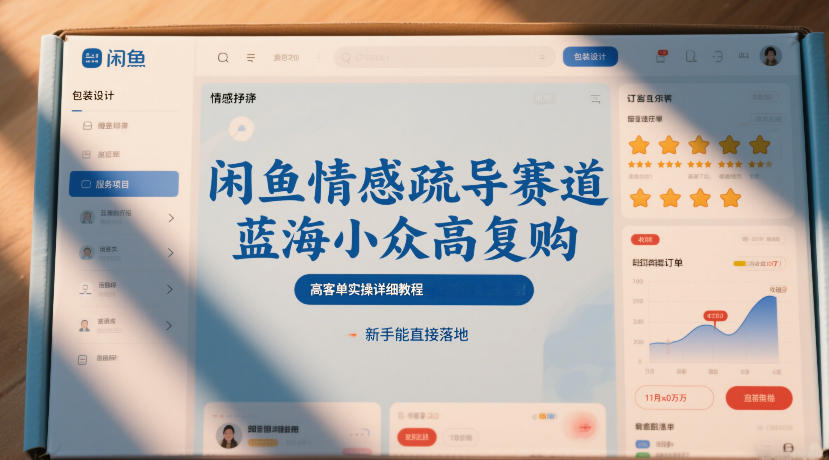 闲鱼情感疏导赛道，蓝海小众高复购，高客单实操详细教程，新手能直接落地-网创资源总站