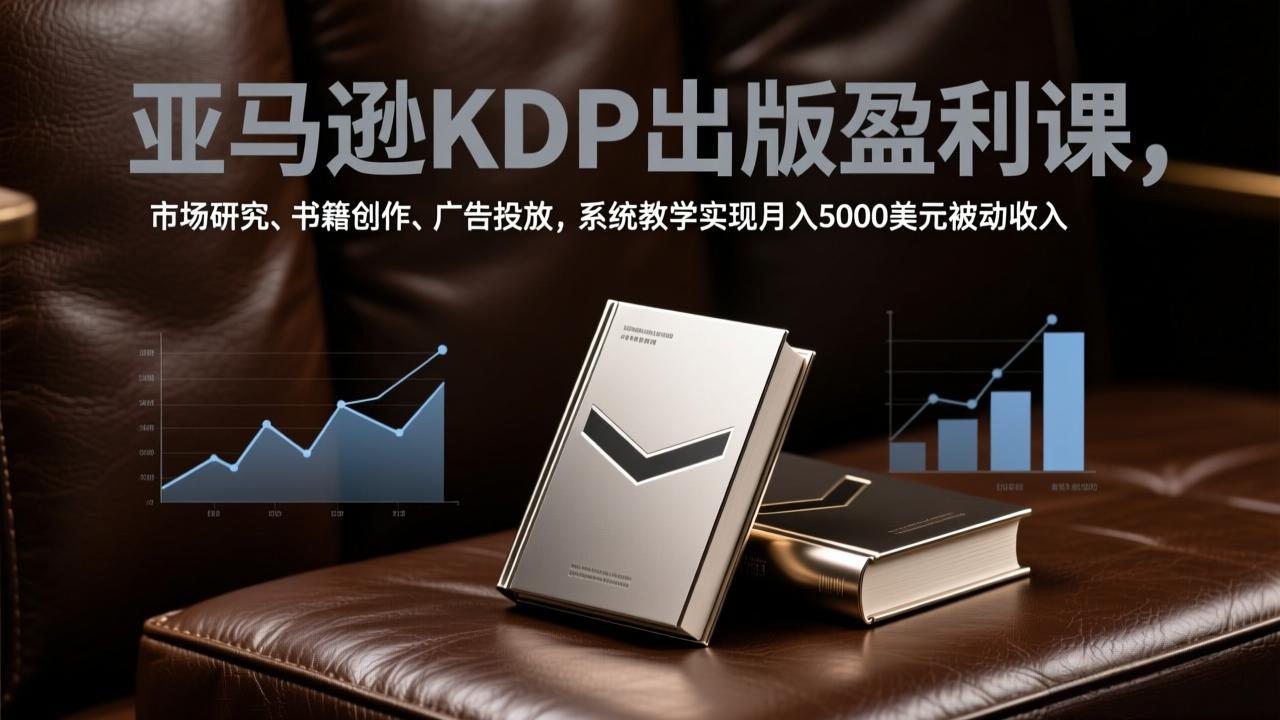 亚马逊KDP出版盈利课，市场研究、书籍创作、广告投放，系统教学实现月入5000美元被动收入-网创资源总站