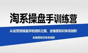 淘系操盘手训练营，从运营到操盘手的进阶之路，全维度知识体系剖析-网创资源总站