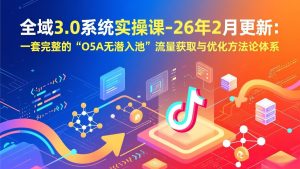 全域3.0系统实操课-26年2月更新：一套完整的“O5A无潜入池”流量获取与优化方法论体系-网创资源总站