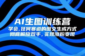 AI生图训练营，学会任何赛道的图文生成方式，彻底解放双手，实现涨粉变现-网创资源总站