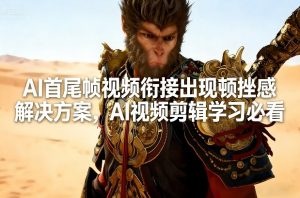 AI首尾帧视频衔接出现顿挫感解决方案，AI视频剪辑学习必看-网创资源总站
