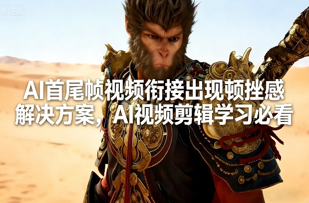 AI首尾帧视频衔接出现顿挫感解决方案，AI视频剪辑学习必看-网创资源总站
