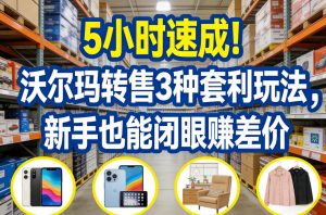 5小时速成!沃尔玛转售3种套利玩法,新手也能闭眼賺差价-网创资源总站