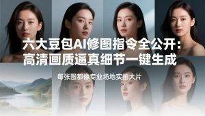 六大豆包AI修图指令全公开：高清画质逼真细节一键生成，每张图都像专业场地实拍大片-网创资源总站
