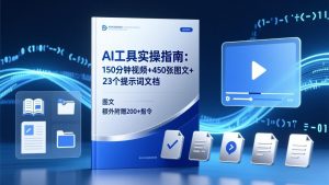 AI工具实操指南：150分钟视频+450张图文+23个提示词文档，额外附赠200+指令-网创资源总站