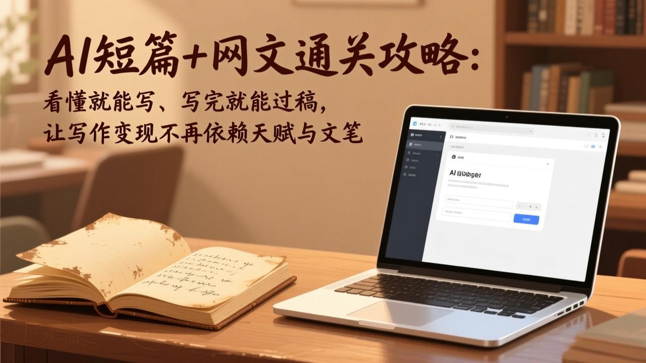 AI短篇+网文通关攻略：看懂就能写、写完就能过稿，让写作变现不再依赖天赋与文笔-网创资源总站