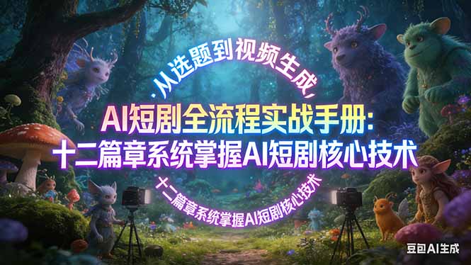 AI 短剧全流程实战手册：从选题到视频生成，十二篇章系统掌握 AI 短剧核心技术-网创资源总站