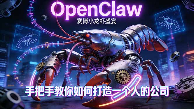 OpenClaw，小龙虾-从产品到爆款的成长之路，手把手教你如何打造一个人的公司-网创资源总站