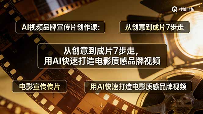 AI视频品牌宣传片创作课：从创意到成片7步走，用AI快速打造电影质感品牌视频-网创资源总站
