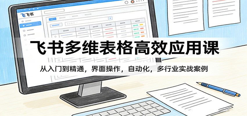 飞书多维表格高效应用课：从入门到精通，界面操作，自动化，多行业实战案例-网创资源总站