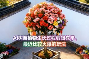 AI树苗植物生长过程剪辑教学，最近比较火爆的玩法-网创资源总站