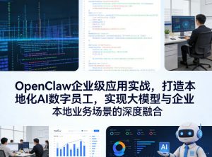 OpenClaw企业级应用实战，打造本地化AI数字员工，实现大模型与企业本地业务场景的深度融合-网创资源总站