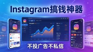 Instagram搞钱神器：月涨6万粉+月入5万刀，不投广告不私信，靠算法+低价产品-网创资源总站