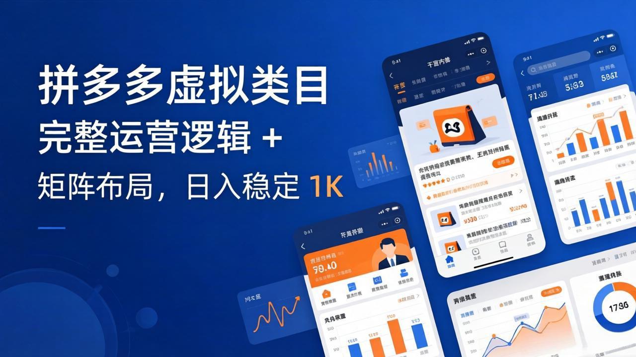 拼多多虚拟类目干货：完整运营逻辑 + 矩阵布局，日入稳定 1K-网创资源总站