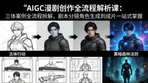 AIGC漫剧创作全流程解析课:三体案例全流程拆解,剧本分镜角色生成到成片一站式掌握-网创资源总站