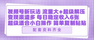 视频号新玩法:ai飞行视频玩法,每日稳定入账5张左右【配套齐全】-网创资源总站