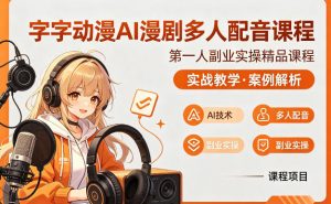 字字动漫AI漫剧多人配音课程，实战教学，案例解析-网创资源总站