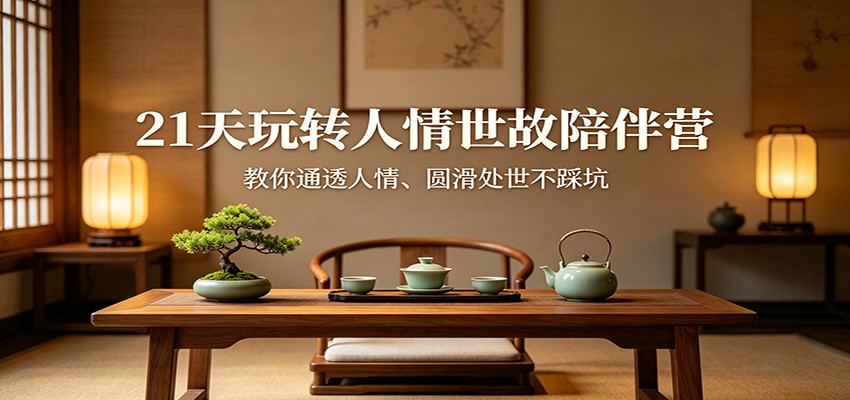 21天玩转人情世故陪伴营：教你通透人情、圆滑处世不踩坑-网创资源总站