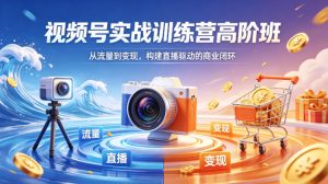 视频号实战训练营高阶班，从流量到变现，构建直播驱动的商业闭环(26年4月)-网创资源总站