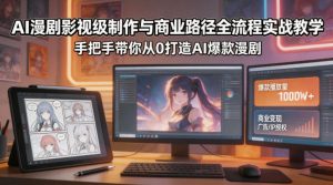AI漫剧影视级制作与商业路径全流程实战教学，手带你从0打造AI爆款漫剧-网创资源总站