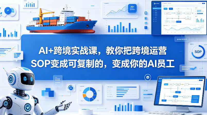 AI+跨境实战课，教你把跨境运营S0变成可复制的，变成你的AI员工-网创资源总站