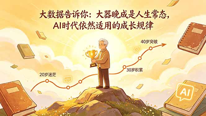 付费文章：大数据告诉你：大器晚成是人生常态，AI 时代依然适用的成长规律-网创资源总站