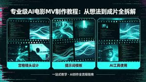 专业级AI电影MV制作教程,从想法到成片全拆解,宫格镜头+提示词模板+AI工具一站式教学-网创资源总站