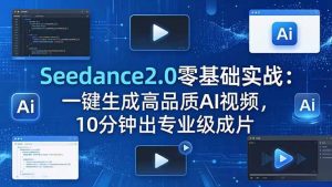 Seedance2.0零基础实战:一键生成高品质AI视频,10分钟出专业级成片-网创资源总站