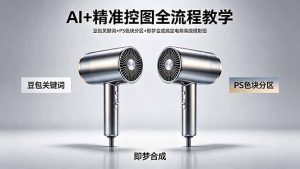 AI+精准控图全流程教学 豆包关键词+PS色块分区+即梦合成搞定电商高级摄影图-网创资源总站