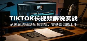 TIKTOK长视频解说实战:从选题洗稿到配音剪辑,零基础也能上手-网创资源总站