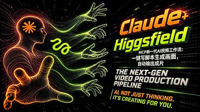 Claude+Higgsfield MCP新一代AI视频工作流：一键写脚本生成画面，自动输出成片-网创资源总站