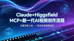 Claude+Higgsfield MCP=新一代AI视频创作流程,不需要切换工具,一句话就能完成视频创作-网创资源总站