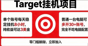 海外平台Target商品浏览曝光,24小时运行无需人工值守,日收益100美刀+电脑可多开【揭秘】-网创资源总站