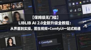 【保姆级无门槛】LIBLIB AI 2.0全新升级全教程：从界面到实操，图生视频+ComfyUI一站式精通-网创资源总站