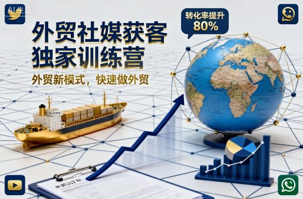 外贸社媒获客独家训练营，外贸新模式，快速做外贸(更新26年4月)-网创资源总站