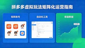 闭眼可复制的拼多多虚拟玩法，矩阵化运营，长期稳定日入 1000+-网创资源总站