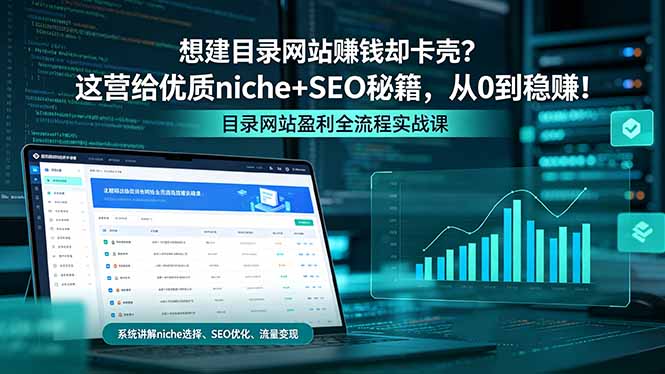 想建目录网站赚钱却卡壳？这营给优质 niche+SEO 秘籍，从 0 到稳赚！-网创资源总站