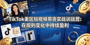 TikTok美区短视频带货实战训战营：在规则变化中持续盈利-网创资源总站