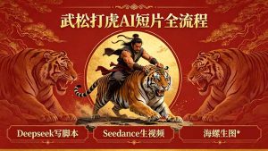 武松打虎AI短片全流程：Deepseek写脚本+Seedance生视频+海螺生图-网创资源总站