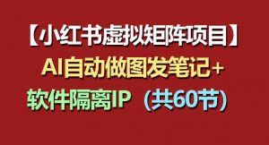 小红书虚拟矩阵项目：软件隔离IP+AI自动做图发笔记(共60节)-网创资源总站