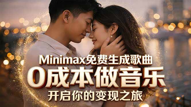 Minimax免费生成歌曲实测！0成本做音乐，说唱流行Lofi一键生成-网创资源总站