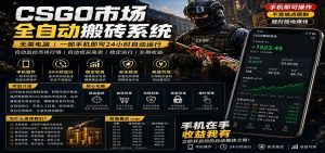不需要电脑的CS市场自动搬砖系统｜自动正常买高卖全天运行 ｜月入过W【稳定运行】-网创资源总站