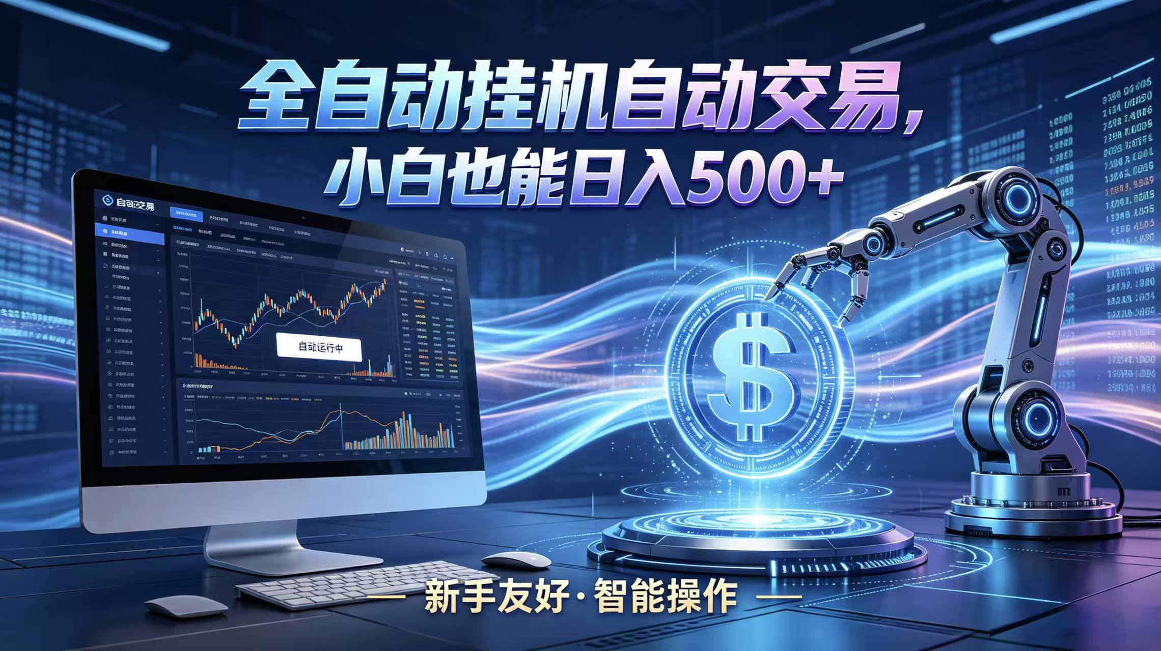 全新智能化交易助手，傻瓜式操作，小白也能快速上手，轻松实现日入500+-网创资源总站
