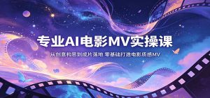 专业AI电影MV实操课：从创意构思到成片落地，零基础打造电影质感MV-网创资源总站