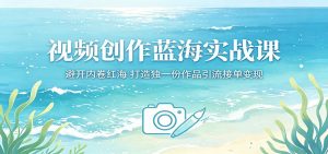 视频创作蓝海实战课：避开内卷红海，打造独一份作品引流接单变现-网创资源总站