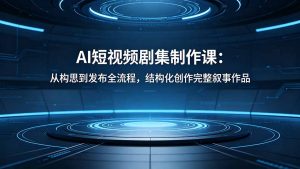AI短视频剧集制作课：从构思到发布全流程，结构化创作完整叙事作品-网创资源总站
